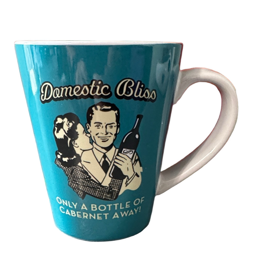 Chris’s Stuff Domestic Bliss Teal Coffee / Tea Mug New in Box